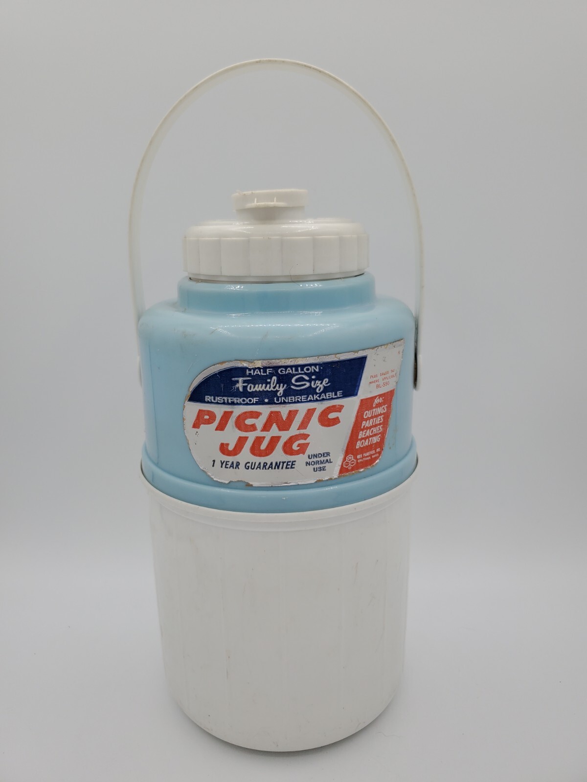 Bl550 Half Gallon Blue Mcm Usa Rare