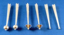 THREE pairs NEW Sterling Silver BOLO TIPS beaded, plain hogan bola tie tips