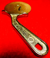 Unbranded~Pizza Cutter Stainless Steel Blade Aluminum Handle China Vtg.