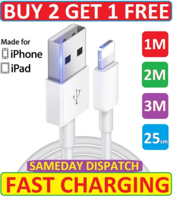 USB iPhone Charger Fast For Apple Long Cable USB Lead 6 7 8 X XS XR 11 12 13 Pro