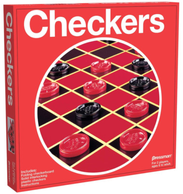 Checkers -- Classic Game with Folding Board and Interlocking Checkers ,5''