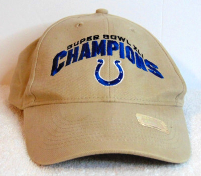 Vintage Indianapolis Colts Super Bowl XLI Champions Hat Otto Cotton Adjust Strap