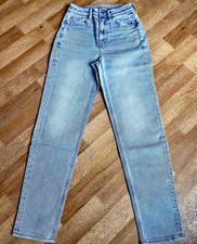 American Eagle Mom Jeans High Rise Stretch Light Wash Women's 00