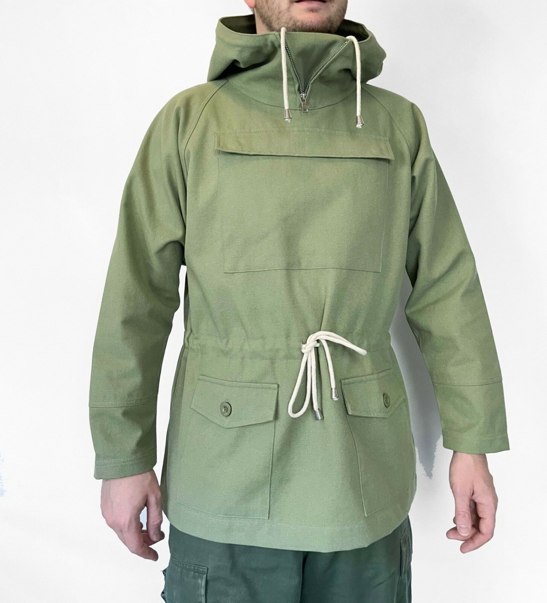 1960〜1970 イギリス軍　ＡＲＭＹ CADET FORCES SMOCK Cadet Smock 1960s Style OG Cotton Canvas Army Green - All