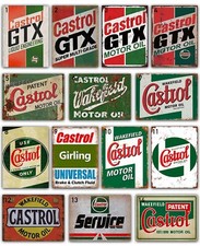 Vintage Style Castrol Metal Garage Signs Mancave Wall Shed Workshop