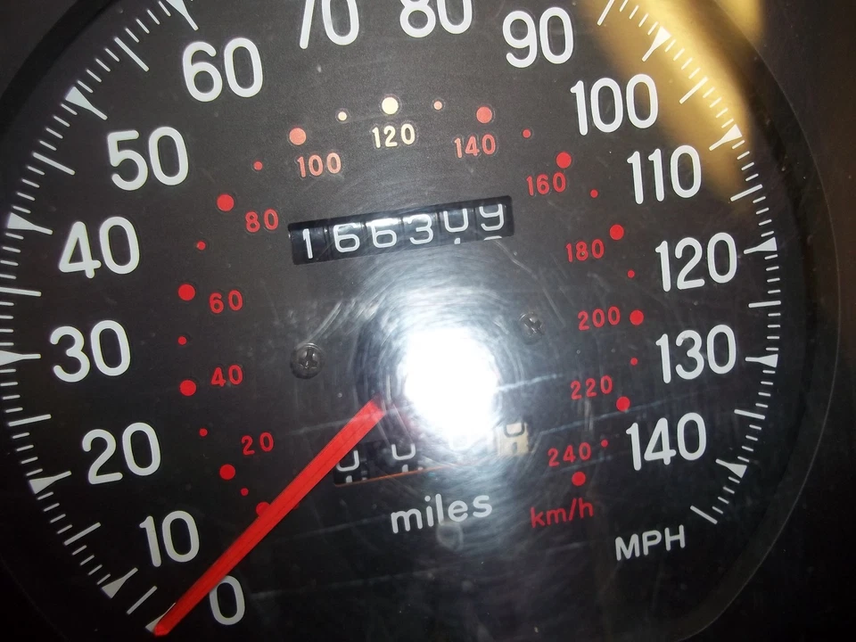 1991-1994 PLYM LASER ECLIPSE VELOCÍMETRO PAINEL DE INSTRUMENTOS 1.8L AUTOMÁTICO *166K* - Imagem 3 de 4