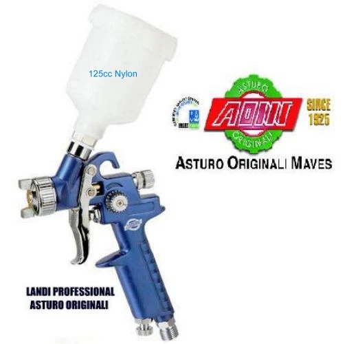Asturo H-2000 Mini Aerografo Professionale HVLP SPRAY GUN 125cc NYLON 1.0mm