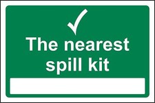 The nearest spill kit station Safety sign 