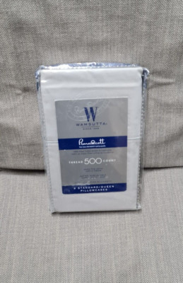2er Set Kissenbezüge Wamsutta Pima Cott 500 TC SILBER *NEU!