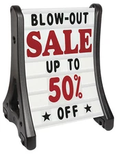 A - Frame QLA Deluxe Plus Sidewalk Sign & Changeable Message Boards QLA+DLX-MB 