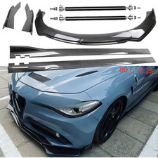 For Alfa Romeo Giulia Carbon Fiber Front Bumper Lip Spoiler 86.6 Side Skirt Kit For Alfa Romeo Giulia Carbon Fiber Front Bumper Lip Spoiler 86.6 Side Skirt Kit