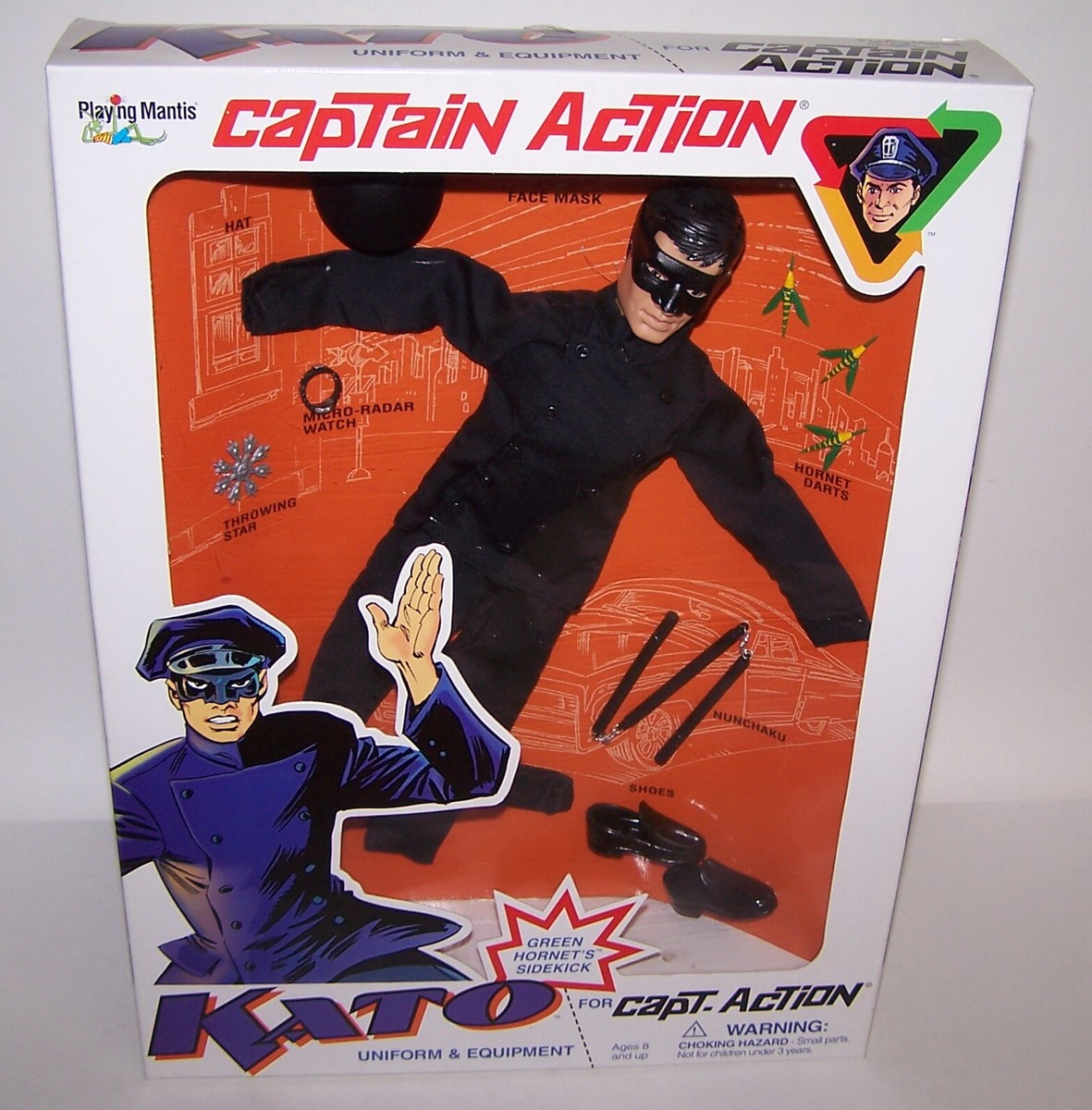 キャプテンアクション \"the green hornet\" “Kato” Captain Action Green Hornet & Kato Action Figure Set KB TOYS