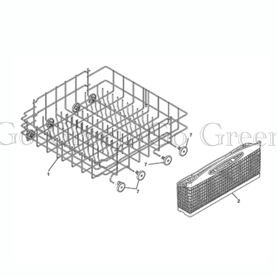 Frigidaire Dishwasher FDB1450CHC4 Lower Dish Rack P/N 5304535379 ...