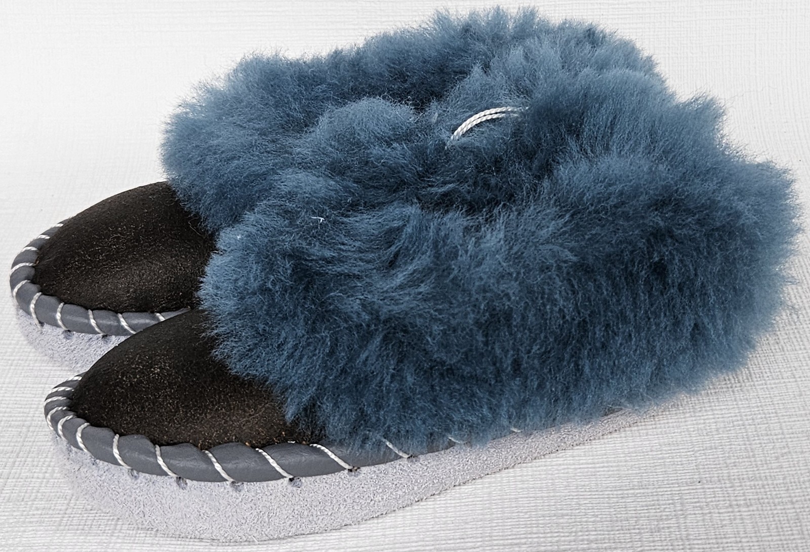 APL PELLICCIA DI AGNELLO PANTOFOLE calde taglia 28 NUOVE pelliccia di agnello pelle fatte a mano V.3