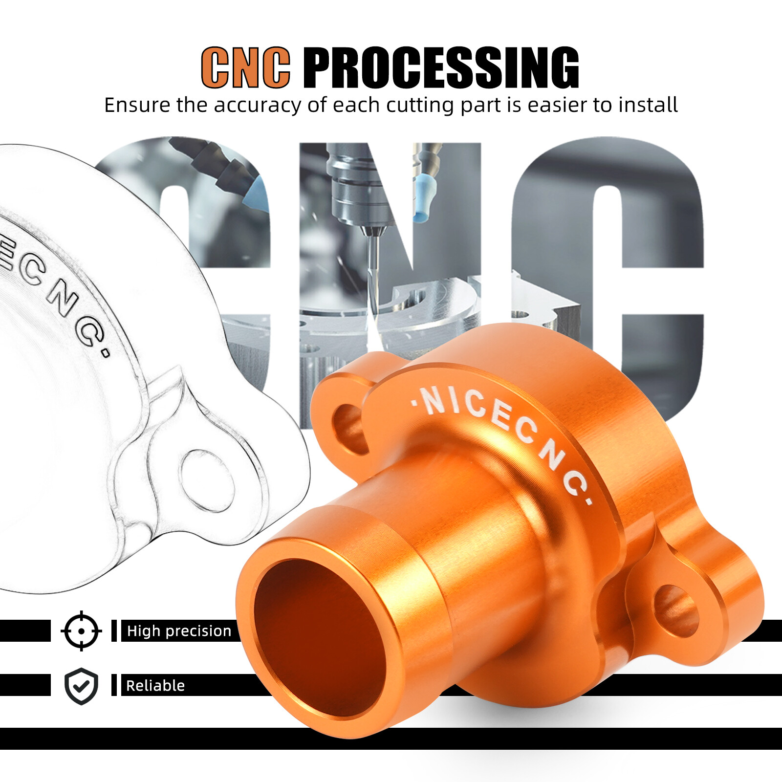 Aluminum Thermostat Housing Cover for KTM 690 DUKE/Enduro R/SMC/SMC R 08-25