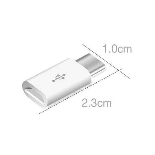 2x Adaptador universal cable MICRO USB a TIPO C OTG blanco - Imagen 5 de 6