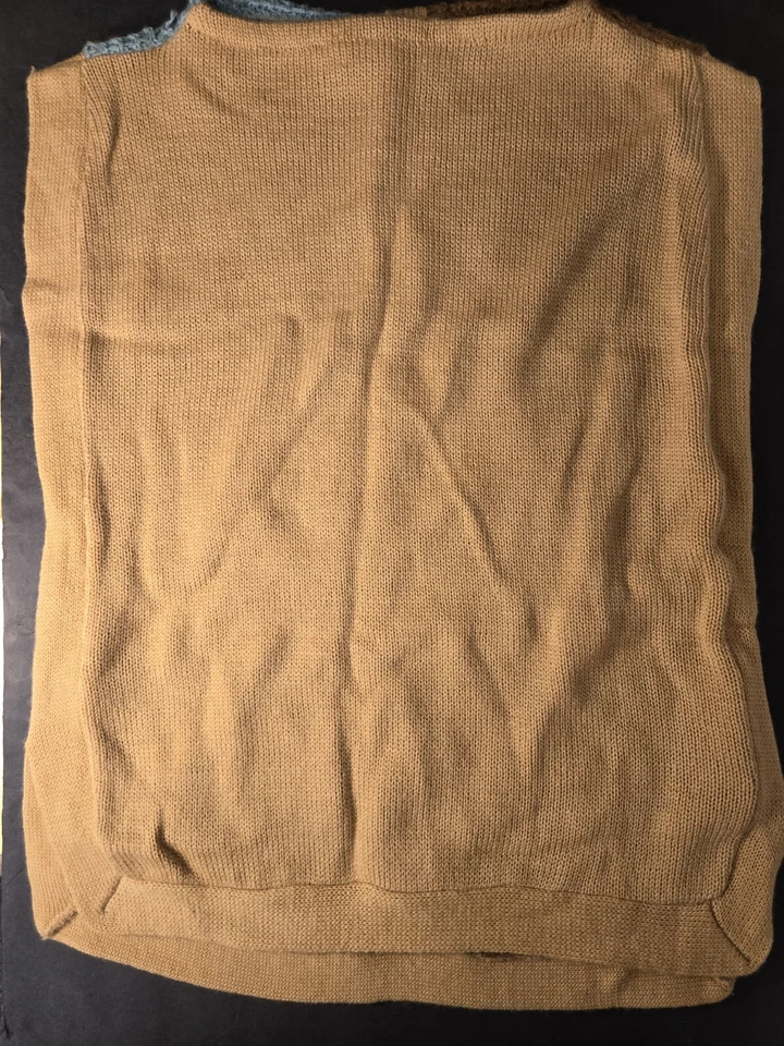 Colete Suéter Vintage Anos 60 Jack Inverno Toda Lã Colorblock Unissex Tamanho 38 - Imagem 3 de 4