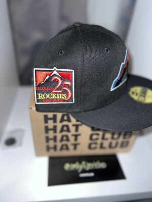 yuu  Not Hat Club Rockies Mountain Exclusive 7 1/4 Black Reflective UV