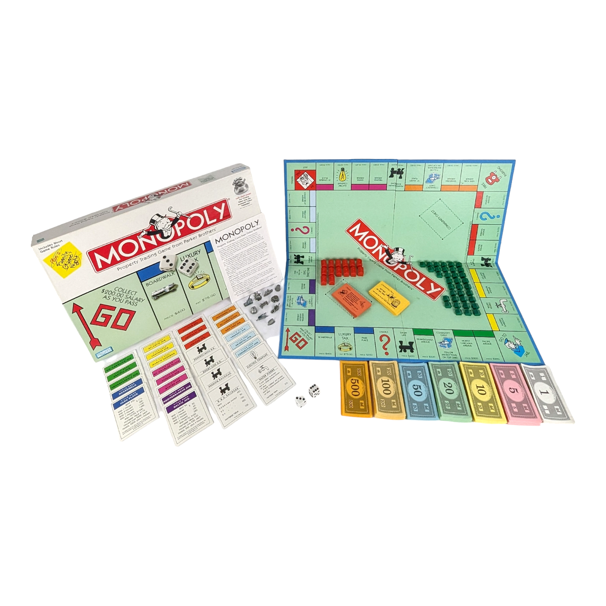 Vintage 1999 MONOPOLY Board Game Parker Brothers Hasbro - Complete