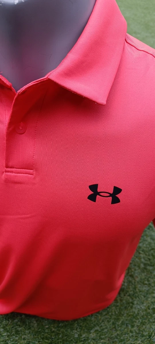Under Armour T2G Polo Size Small 1368122 690 Fuego Red Black eBay