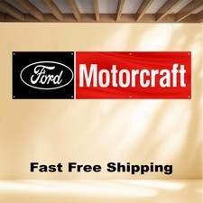 FORD MOTORCRAFT 2'X8' BANNER FLAG AUTOMOTIVE PARTS TRUCK EXPLORER MUSTANG