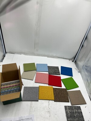 Box of 26 Matace Carpet Squares Residential Carpet Anti-Slip Backing 5'' x 5''