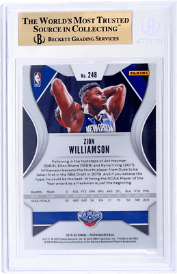 2019 Panini Prizm Zion Williamson #248 BGS 9.5 Rookie RC | eBay