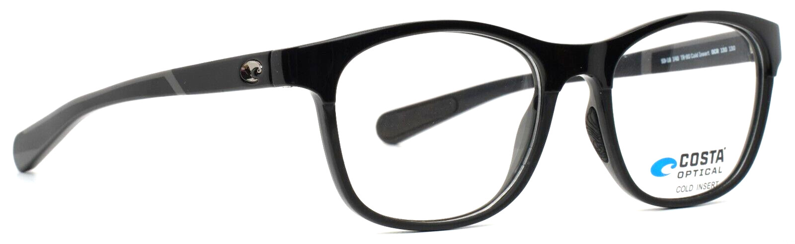 COSTA DEL MAR OCR130 130 Black Mens Square Full Rim Eyeglasses 53-18-140 B:42