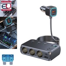 Car Cigarette Lighter Socket Splitter 3.1A USB PD Charger Power Adapter Outlet