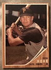 1962 Topps Don Hoak Baseball Card #95 Pirates Third Base Low-Grade