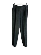 Vintage 90s Lauren Ralph Lauren Womens 8 Wool Pleated Cuffed Trouser Pants