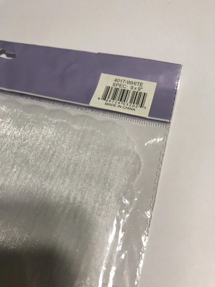 Envolturas de organza blancas 9x9 25 piezas nuevas Foto 3 de 4