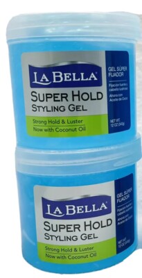 2 la bella super hold styling gel 12oz ea