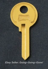 OEM HURD FORD LINCOLN MERCURY KEY BLANK 1932-1951 H4 1125C TRUNK GB TIRE BRASS