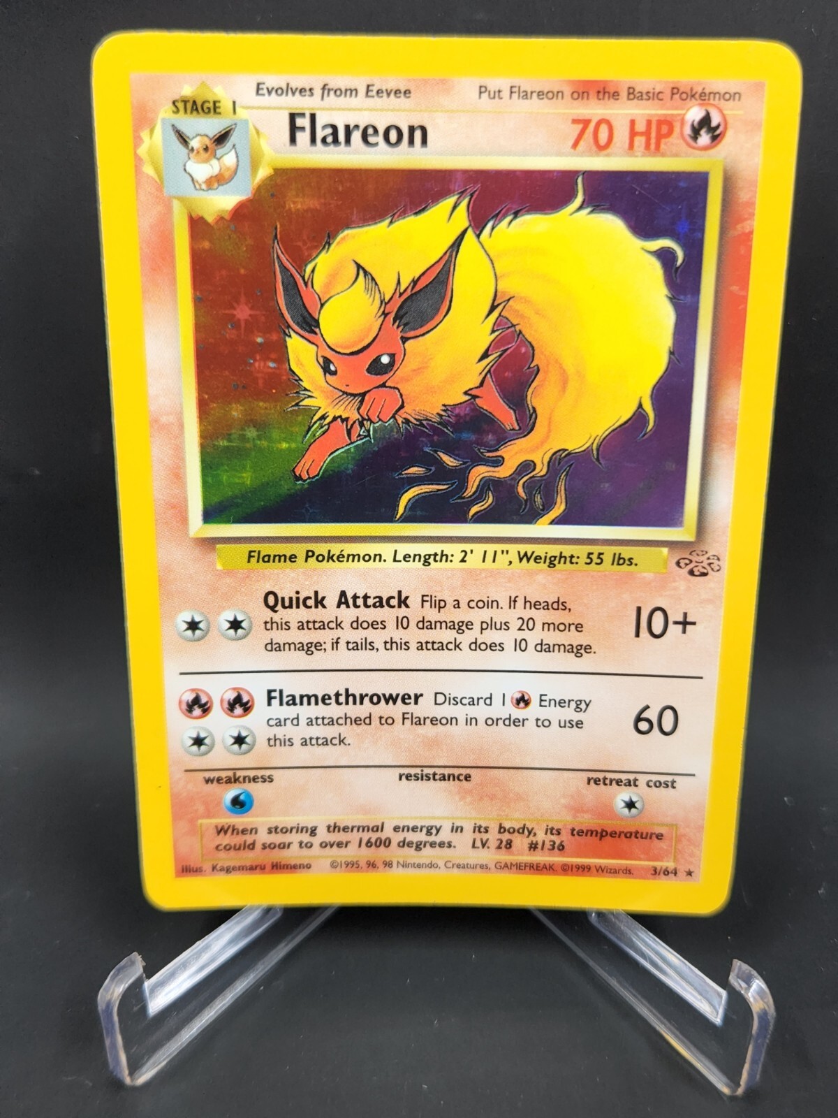 Pokemon Flareon 3/64 Jungle Unlimited Holo Rare LP 1 | eBay