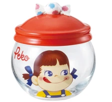 Fujiya Peko chan Candy Pot Container Canister 320ml Japan Sunart Brand New!