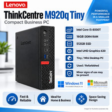 🔥 Lenovo ThinkCentre M920q Tiny PC – Intel Core i5-8500T | 16GB RAM | 512GB SSD