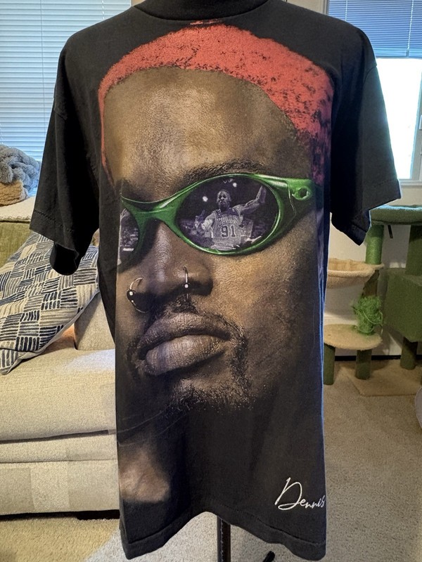 Retro Vintage Reprint Dennis Rodman Giant T Shirt Men’s Sz Large