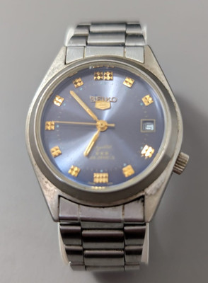 Seiko 5 Crystal 25 Jewels Herrenuhr mit Datumanzeige & Metallarmband Vintage