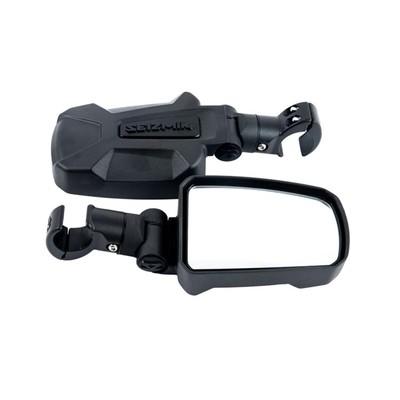 Seizmik Pursuit Side View Mirror Cast Aluminum | 1.75'' - 2'' Round Tube Pair