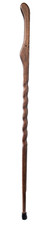 HANDCRAFTED BEAUTIFUL TWISTED WOOD WALKING STICK CANE 55.5" TALL FOLK ART