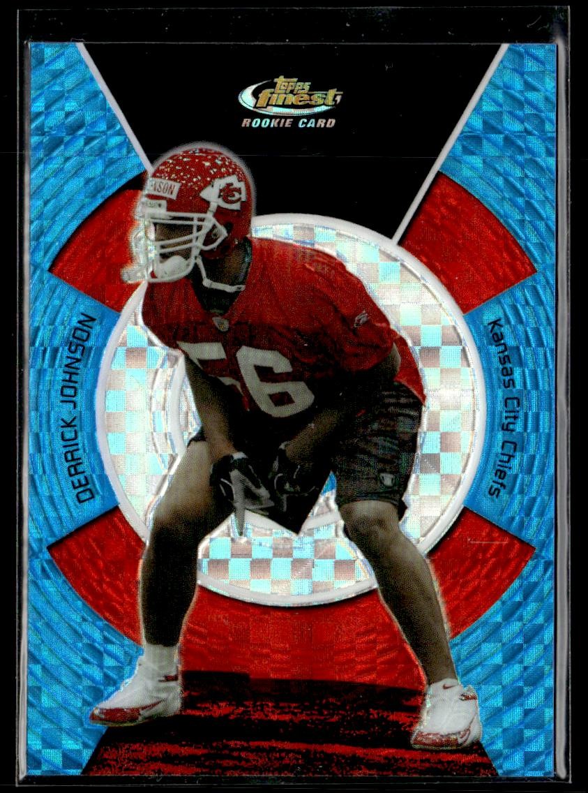 Derrick Johnson Finest #125 Blue Xfractor