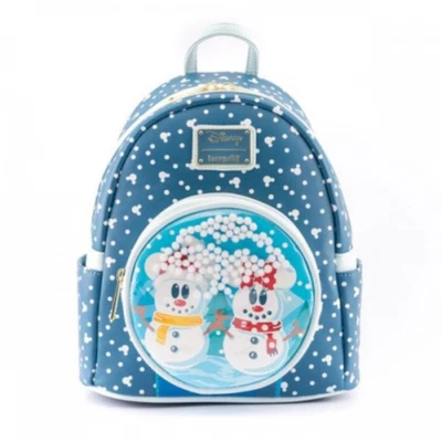 Sac à dos Snowman snow globe Minnie & Mickey LOUNGEFLY - Photo 1/4