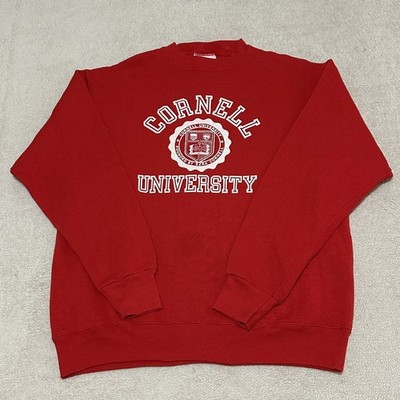 Vintage 90 s Cornell University college red L Crewneck sweater