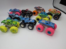 Lot of 9 Monster Truck Toys Hot Wheels Monster Jam Mixed Loose Trucks Diecast