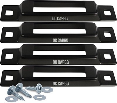 Indoor E Track Tie-Down   1-Slot Plate (4-Pack) - Mini Anchor for Ratchet &