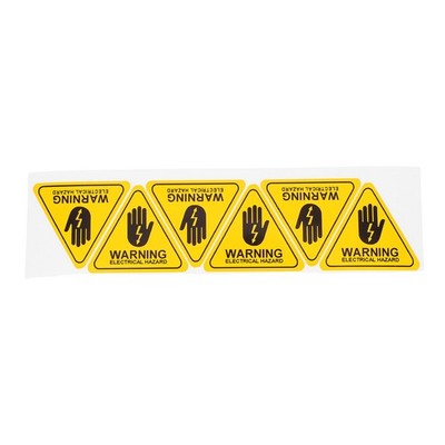6PCS Electric Shock Hazard Warning Zeichen Sicherheitswarnetikett für
