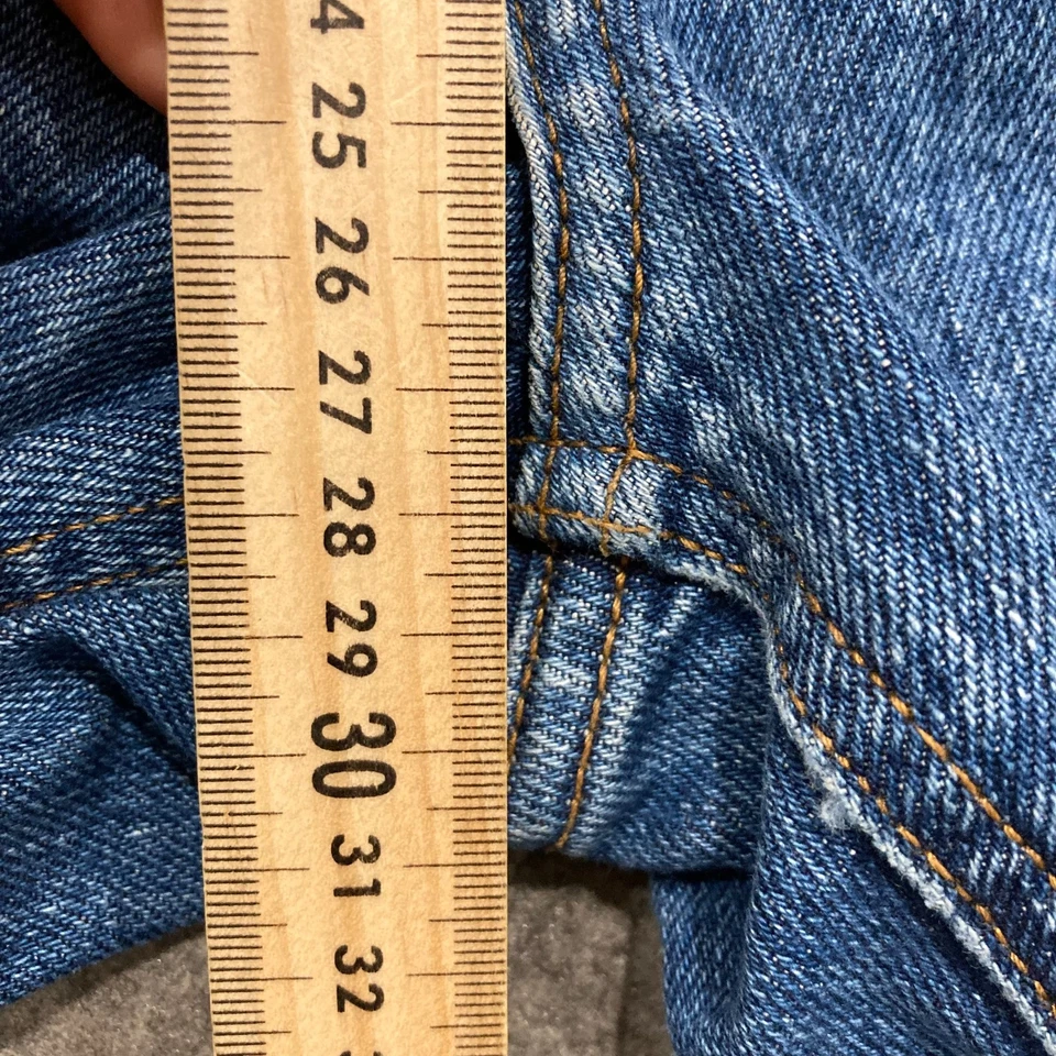 Pantalones de mezclilla para mujer talla 26 azul recto desgastado rasgaduras tiro alto 15006 de Asos Foto 4 de 4