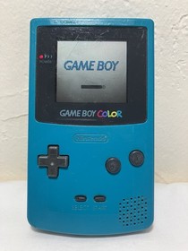 Nintendo Game Boy Color Teal Console W 2 Games Super Mario Land 2 & Terminator 2