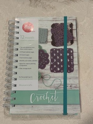 Boye 12 Month Crochet Planner Undated Spiral Bound Organizer Journal New Unused